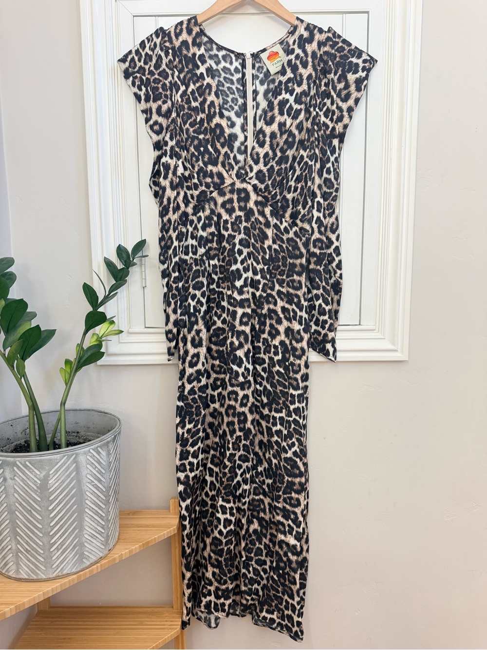 Farm Rio Leopard Midi Dress - Size Small - Picture 5 of 8